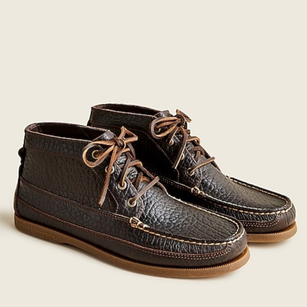 Sperry authentic original rumbled chukka boots dark brown
